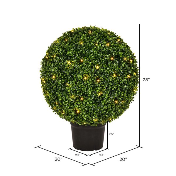 Vickerman 24-in Artificial Green Boxwood Ball