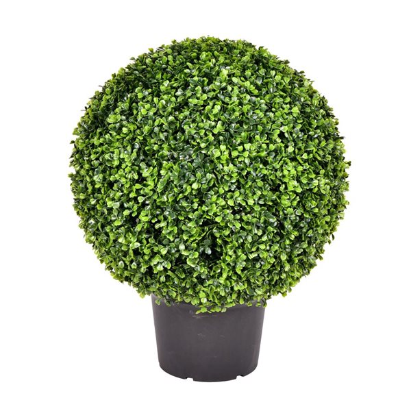 Vickerman 20-in Artificial Potted Green Boxwood Ball