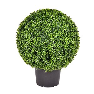 Vickerman 20-in Artificial Potted Green Boxwood Ball