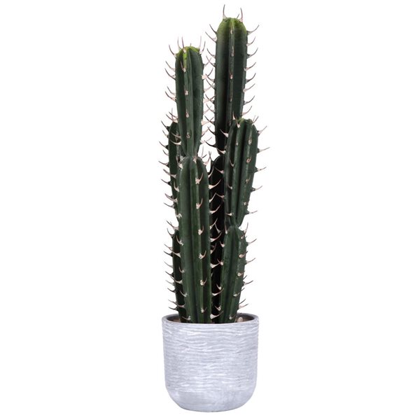 Vickerman 27.5-in Artificial Green Cactus Plant