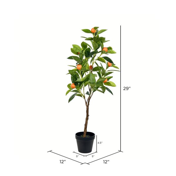 Vickerman 29-in Artificial Potted Orange Tree