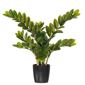 Vickerman 28-in Potted Green Zamifolia Artificial Bush