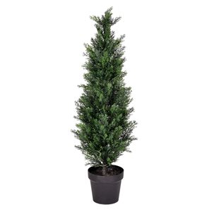 Vickerman 3-ft Artificial Potted Green Cedar Tree