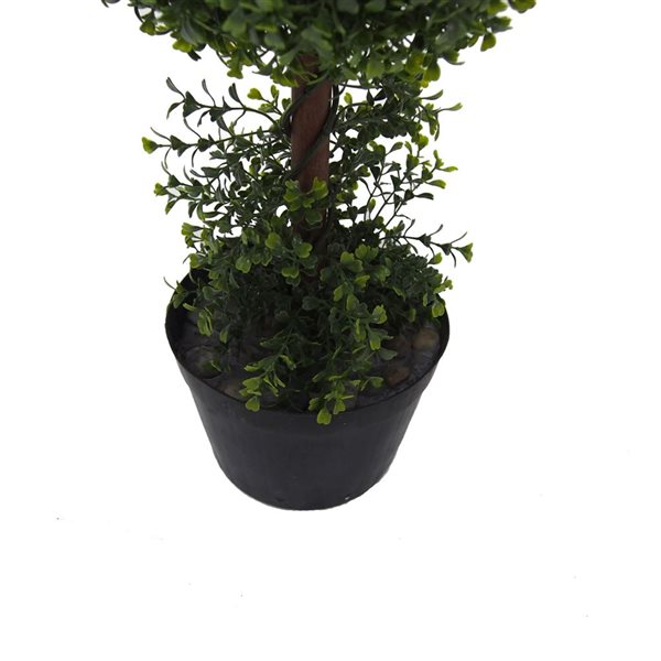 Vickerman 3-ft Artificial Potted Double Ball Green Boxwood Topiary