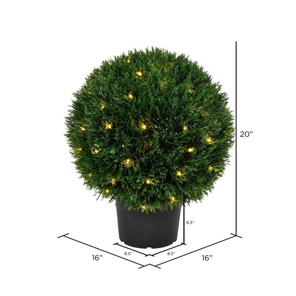 Vickerman 20-in Artificial Green Cedar Ball