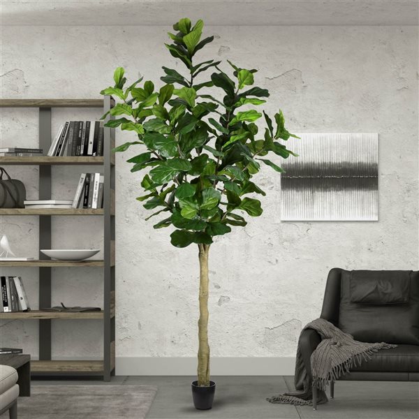 Vickerman 10-ft Artificial Potted Fiddle Tree