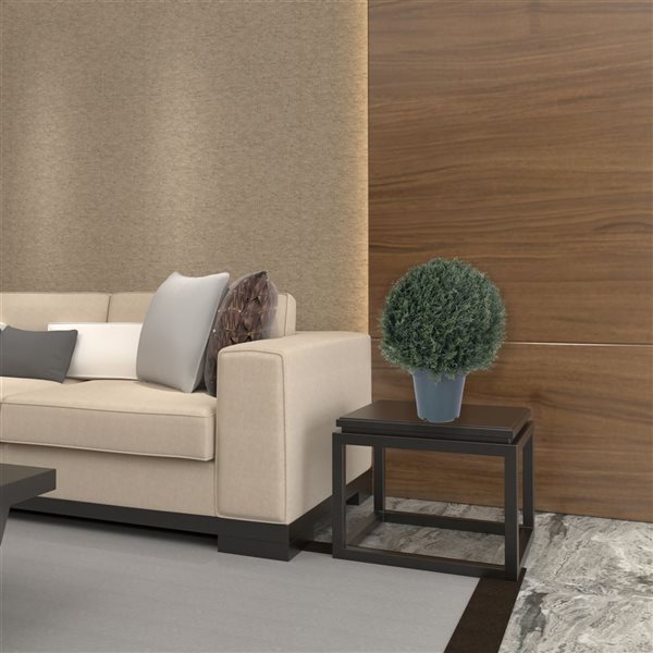 Vickerman 20-in Artificial UV Resistant Pond Cypress Topiary in Two Tone Green Pot