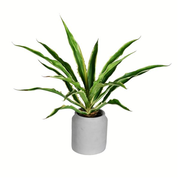 Vickerman 23-in Artificial Potted Yucca Plant in Classic White