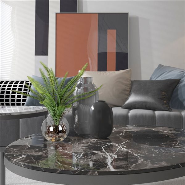 Vickerman 15.5-in Artificial Green Fern in Glass Pot