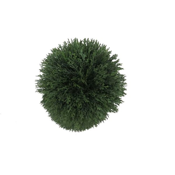 Vickerman 4-ft Artificial Potted Triple Ball Green Cedar Topiary