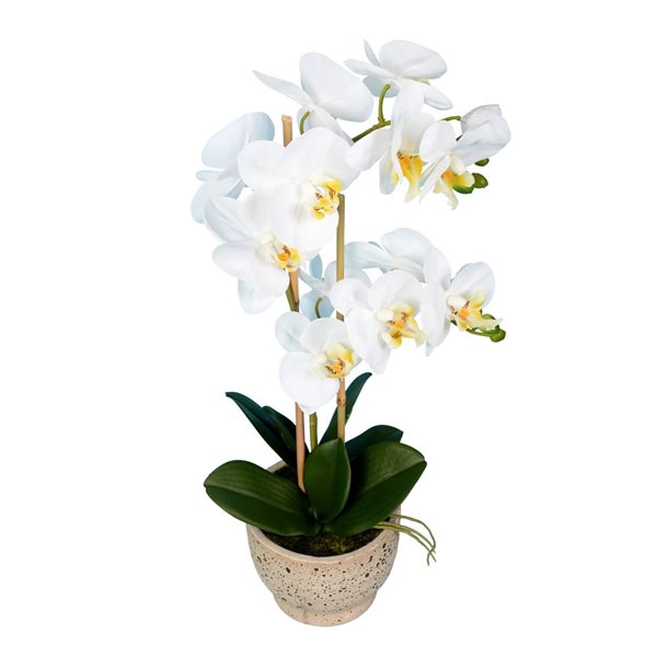 Vickerman 23-in Artificial White Phalaenopsis in Pot