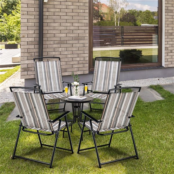 Costway 2-Piece Portable Patio Folding Sling Chairs