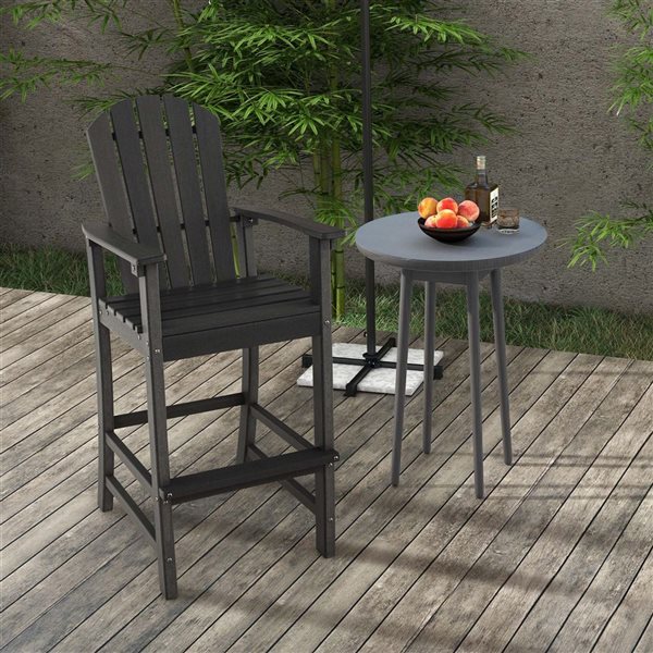 Costway Black Adirondack Bar Height Stool