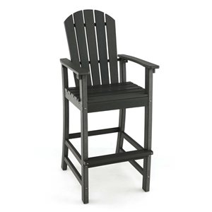 Costway Black Adirondack Bar Height Stool