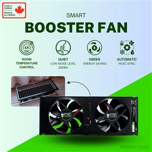 Smart Cocoon Smart Register Booster Fan - 4 x 10-in and 4 x 12-in