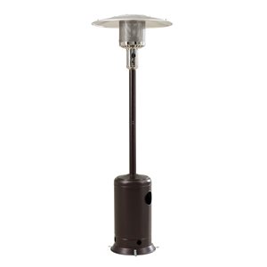 Sunjoy Avanti 47,000 BTU Bronze Outdoor Portable Propane Patio Heater with Safety Auto Shut-Off Valve and Wheels