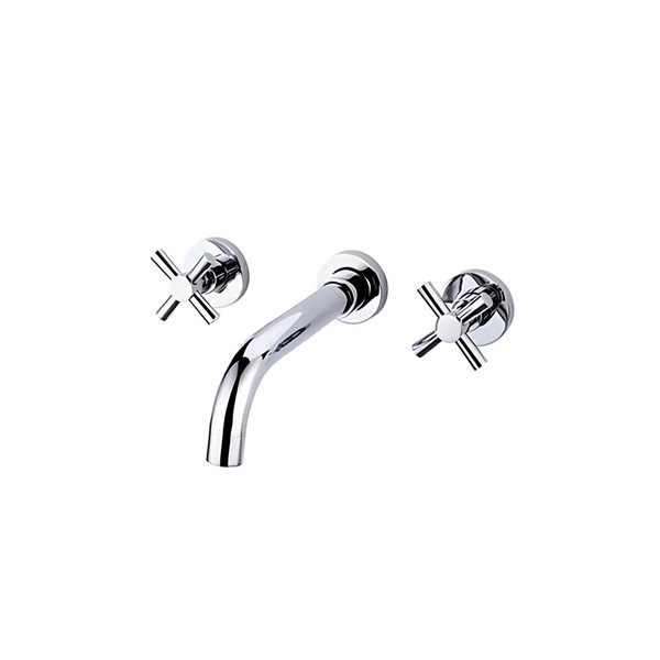 DROP Bath and Kitchen 23.6-in W Rectangle Ceramic Bathroom Undermount Sink Set in White with Chrome Faucet and Drain