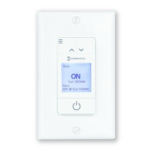 Minuterie intra murale programmable 7 jours Ascend par Intermatic 120 VCA 15 A, blanc