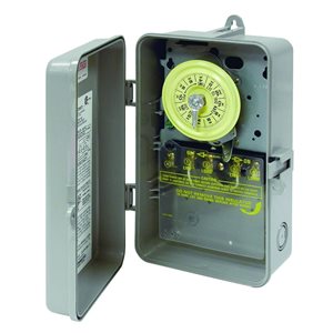 Intermatic 24-Hour Mechanical Time Switch 208-277 VAC 60Hz DPST - Indoor/Outdoor Plastic Enclosure