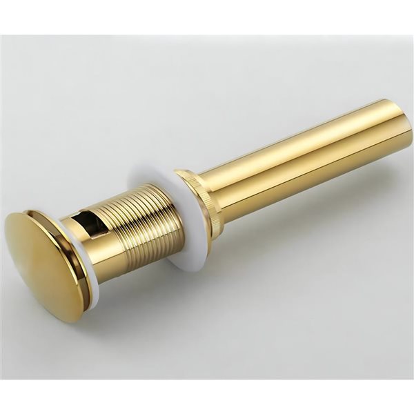 DROP Bath and Kitchen 18.7-in W Triangular Ceramic Wall Mount Bathroom Vessel Sink Set in White w/ Gold Drain