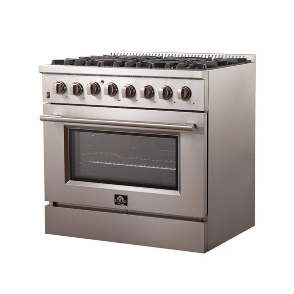 Forno Massimo 30-inch Dual Fuel Range, 5 Burners, 4.32 cu.ft. True Convection Oven, Air Fryer & Griddle