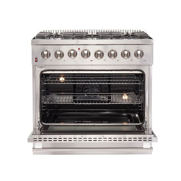 Forno Massimo 30-inch Dual Fuel Range, 5 Burners, 4.32 cu.ft. True Convection Oven, Air Fryer & Griddle