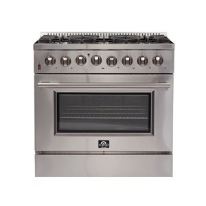 Forno Massimo 30-inch Dual Fuel Range, 5 Burners, 4.32 cu.ft. True Convection Oven, Air Fryer & Griddle