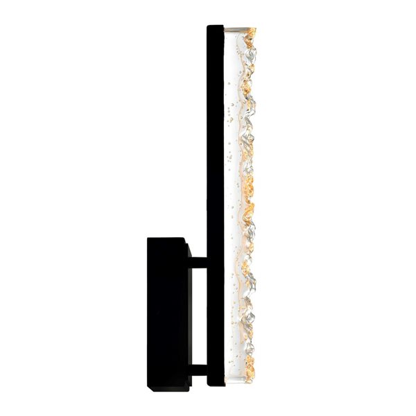 CWI Lighting Stagger 16-in H. Integrated LED Black Wall Light