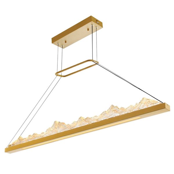 CWI Lighting Himalayas 48-in Integrated LED Brass Chandelier