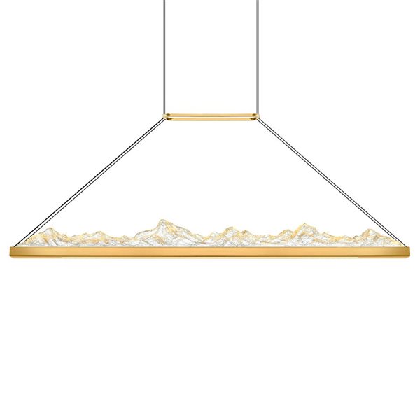 CWI Lighting Himalayas 48-in Integrated LED Brass Chandelier