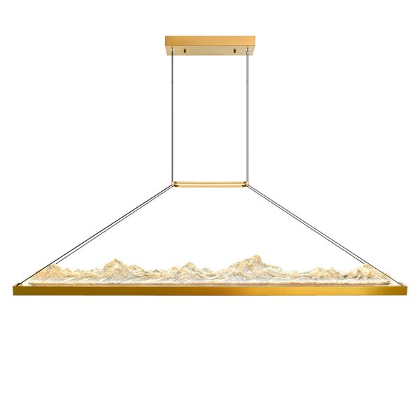 CWI Lighting Himalayas 48-in Integrated LED Brass Chandelier