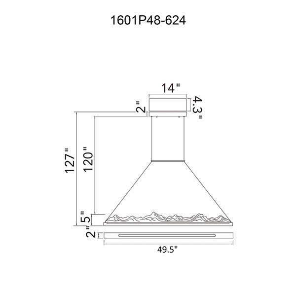 CWI Lighting Himalayas 48-in Integrated LED Brass Chandelier