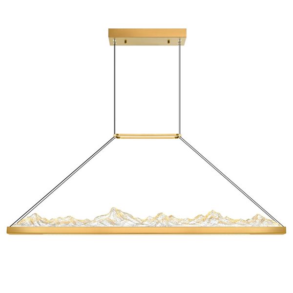 CWI Lighting Himalayas 48-in Integrated LED Brass Chandelier