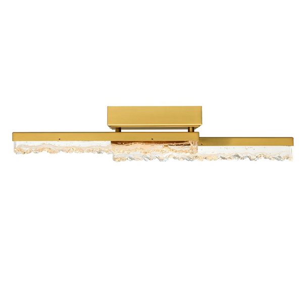 CWI Lighting Stagger 24-in Integrated LED Brass Vanity Light