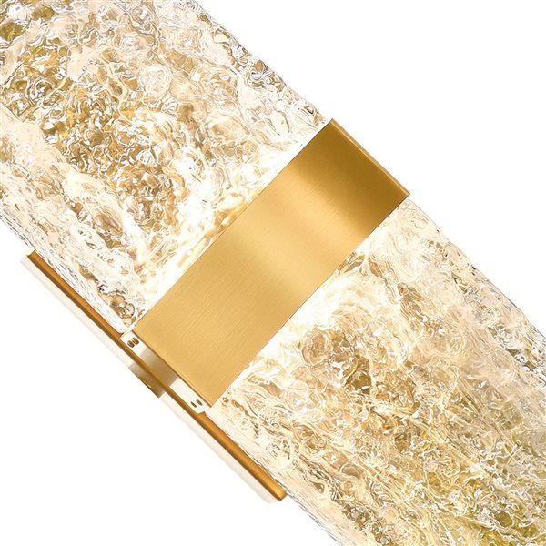 CWI Lighting Lava 20-in H. Integrated LED Brass Wall Light