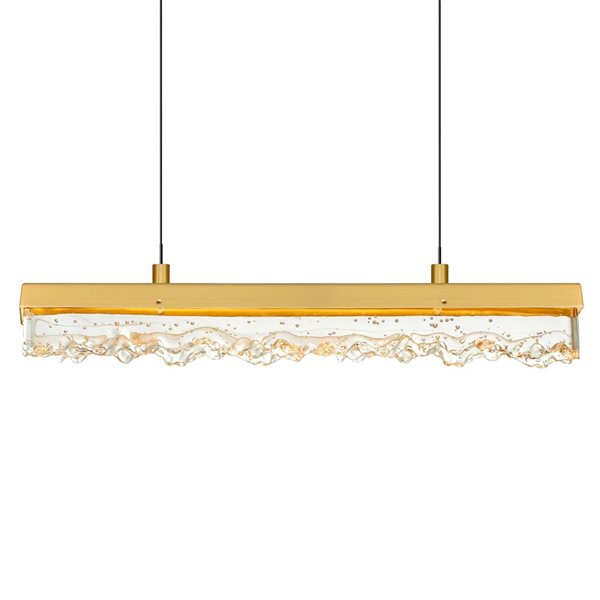 CWI Lighting Stagger 60-in Integrated LED Brass Chandelier