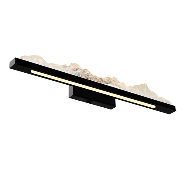 CWI Lighting Himalayas 26-in Integrated LED Black Vanity Light