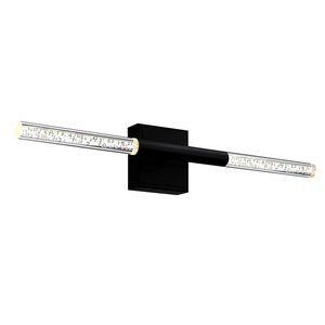 CWI Lighting Dragonswatch 26-in Integrated LED Black Vanity Light