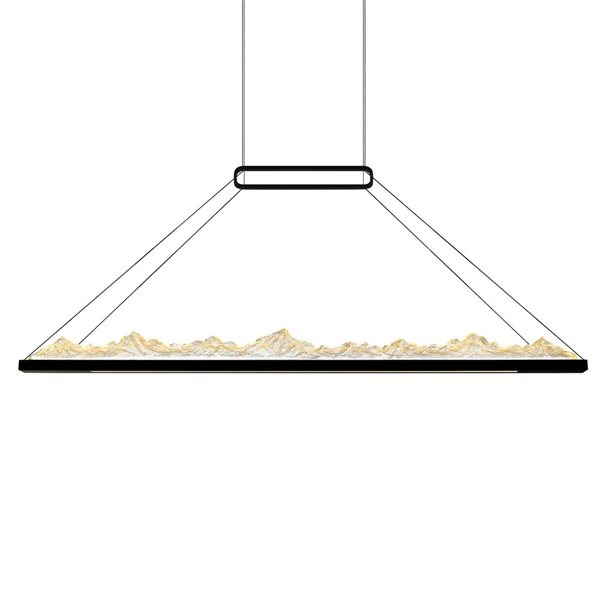 CWI Lighting Himalayas 62-in Integrated LED Black Chandelier