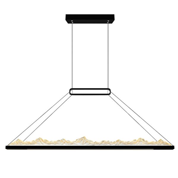 CWI Lighting Himalayas 62-in Integrated LED Black Chandelier