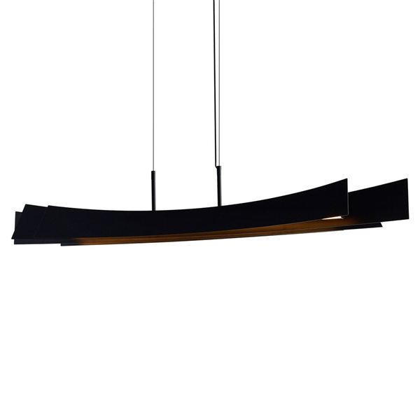 CWI Lighting Candora 50-in Integrated LED Black Chandelier