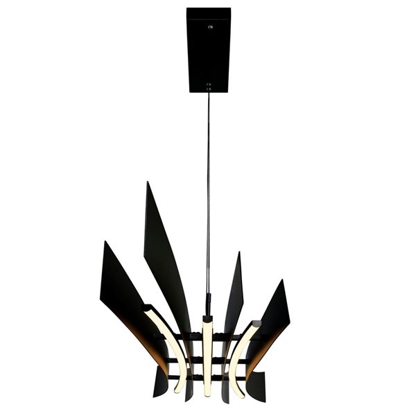 CWI Lighting Candora 50-in Integrated LED Black Chandelier