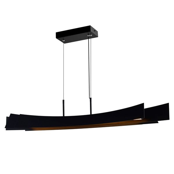 CWI Lighting Candora 50-in Integrated LED Black Chandelier