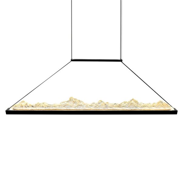 CWI Lighting Himalayas 48-in Integrated LED Black Chandelier