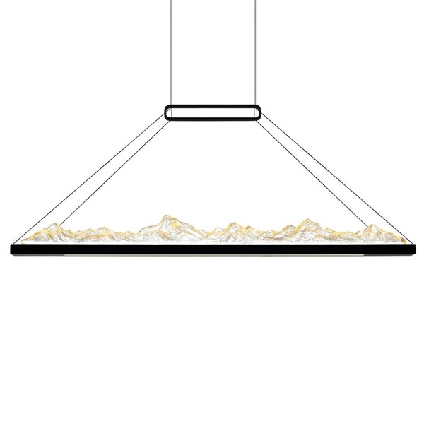 CWI Lighting Himalayas 48-in Integrated LED Black Chandelier