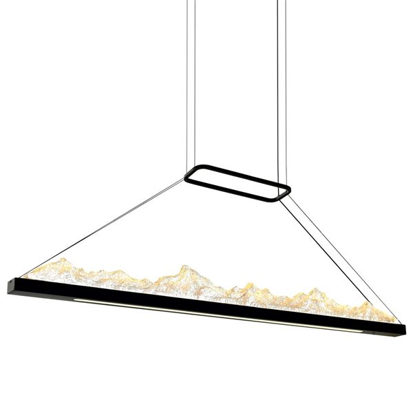 CWI Lighting Himalayas 48-in Integrated LED Black Chandelier