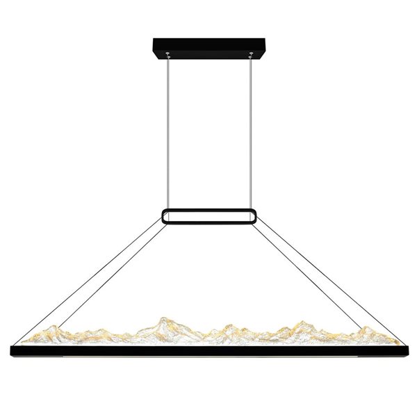 CWI Lighting Himalayas 48-in Integrated LED Black Chandelier