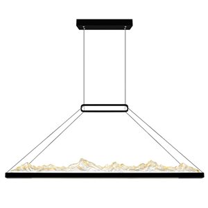 CWI Lighting Himalayas 48-in Integrated LED Black Chandelier