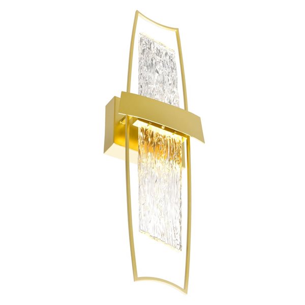 CWI Lighting Guadiana 26-in H. Integrated LED Satin Gold Wall Light