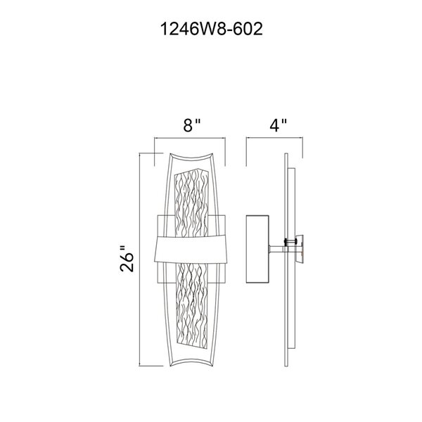 CWI Lighting Guadiana 26-in H. Integrated LED Satin Gold Wall Light